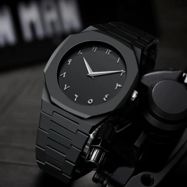 Arabic Aura Black Watch for Men - Image 5