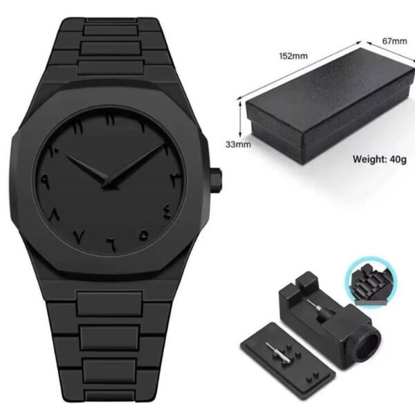 Arabic Aura Black Watch for Men - Image 2